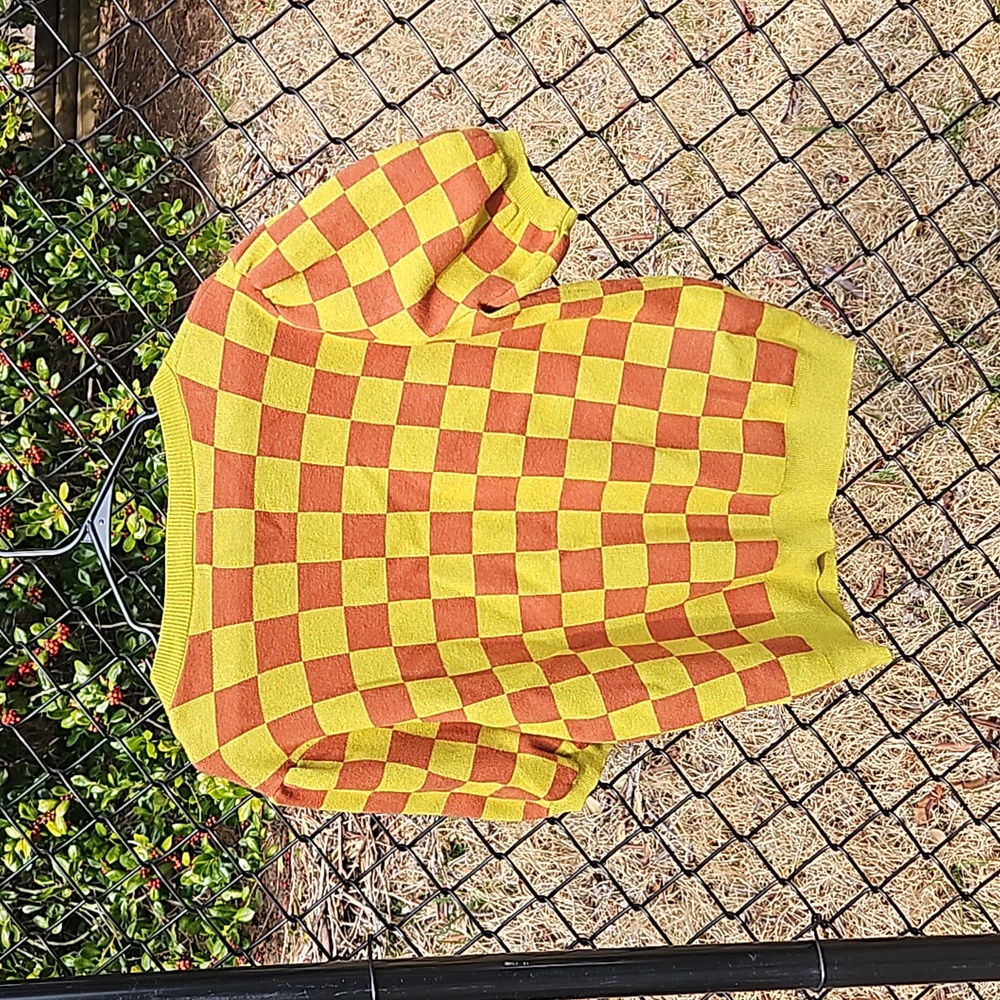 Super soft checker short sleeve sweater - Picture 5 of 5